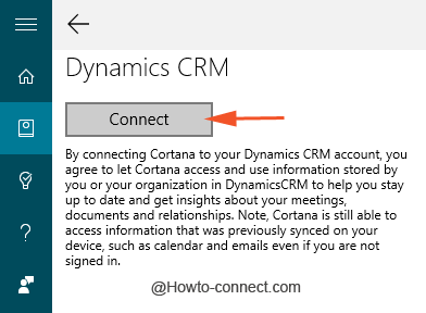 Dynamics CRM Connect button