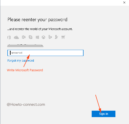 pop up to verify credentials of microsoft account