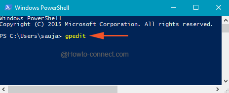 gpedit command on Windows PowerShell