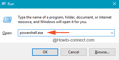 Powershell.exe command in Run line