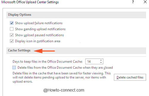 Office Upload Center Settings