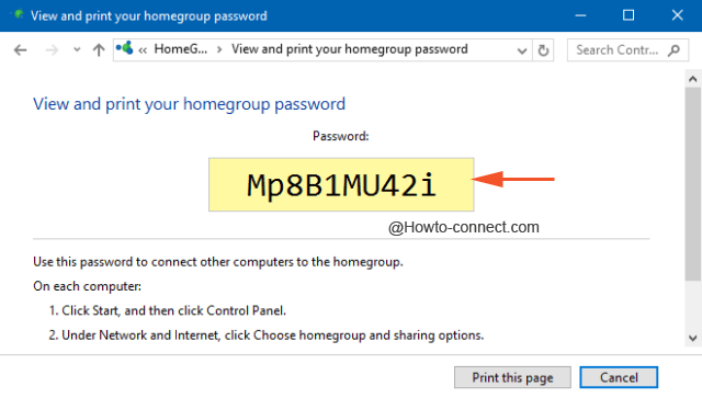 How to View and Reset HomeGroup Password in Windows 10