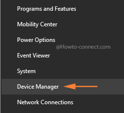 Device Manager Win & X menu