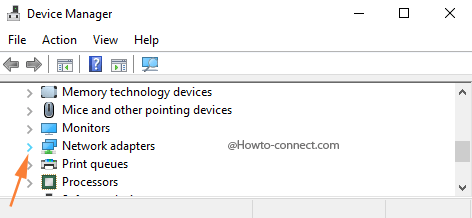 Arrow Network adapters Device Manager