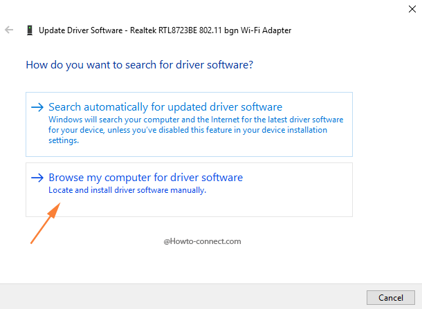Browse my computer for driver software Wifi Adapter
