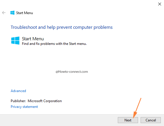 How to Troubleshoot Start Menu on Windows 10 Next button