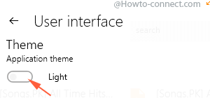 application theme change toggle in user interface