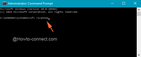 sfc scannow command in Windows 10 Command Prompt