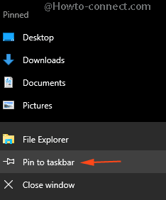 unpin from taskbar option on jump list for file explorer