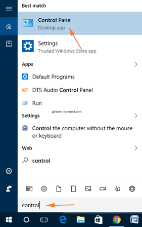 Control Panel Windows 10