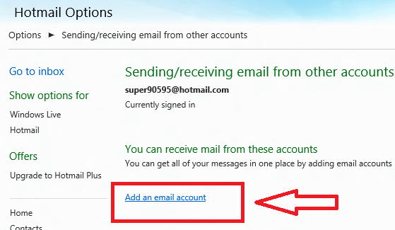 choose Add an email account option