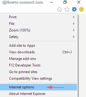 internet options menubar internet explorer