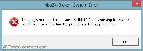 Fix Xinput1_3.dll is Missing Error on Windows 10