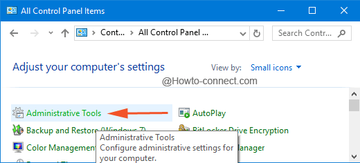 Administrative Tools in Control Panel