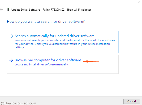  browse my computer for driver software