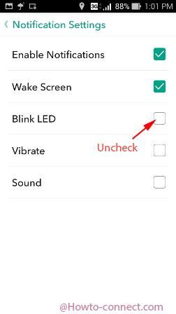 How to Turn Off /On Blink Led for Snapchat Notification