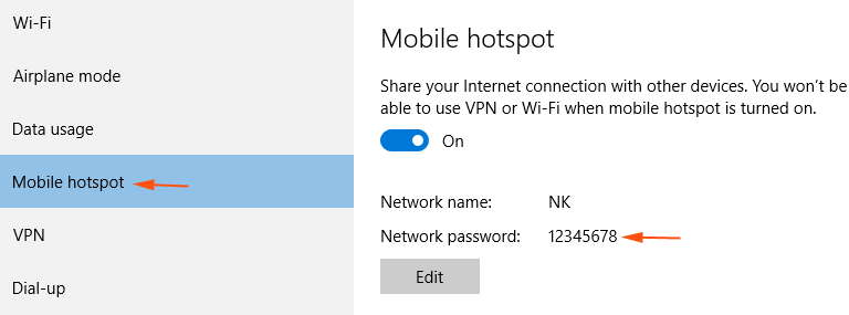 How to Find Mobile Hotspot Password in Windows 10