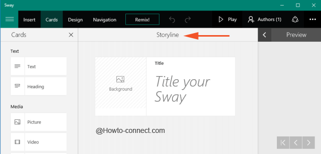 Storyline of your Sway