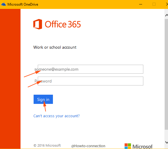 microsoft onedrive sign in pop up