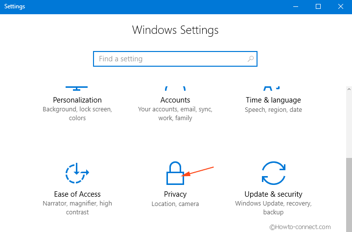 privacy settings application windows 10