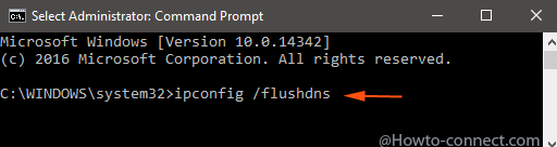 flush dns cache command windows 10