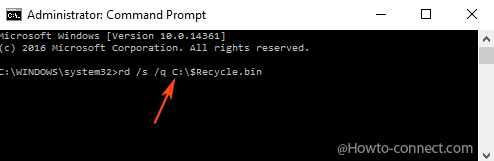 command reset recycle bin in c drive command prompt
