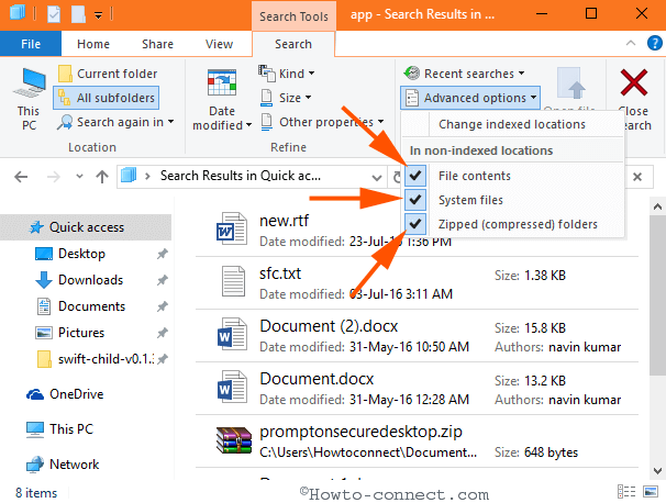 How To Search Items From Non indexed Locations in File Explorer Windows 10