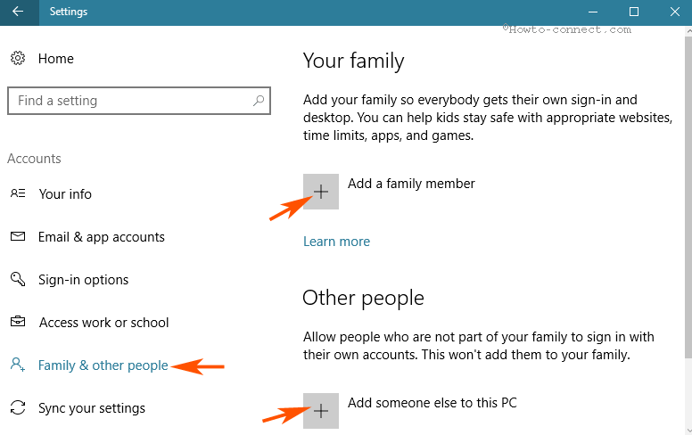 Accounts Settings in Windows 10 image 10