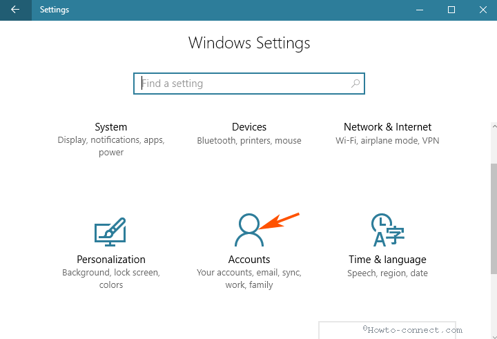 Accounts Settings in Windows 10 image 2
