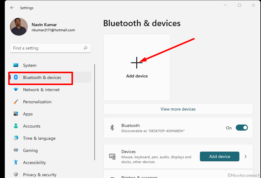 Add Bluetooth device manually
