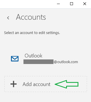 Add account button