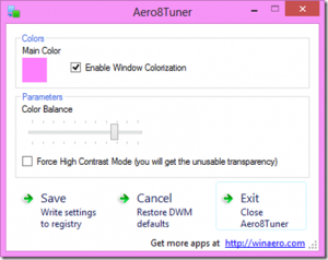 aero 8 tuner tool for windows 8
