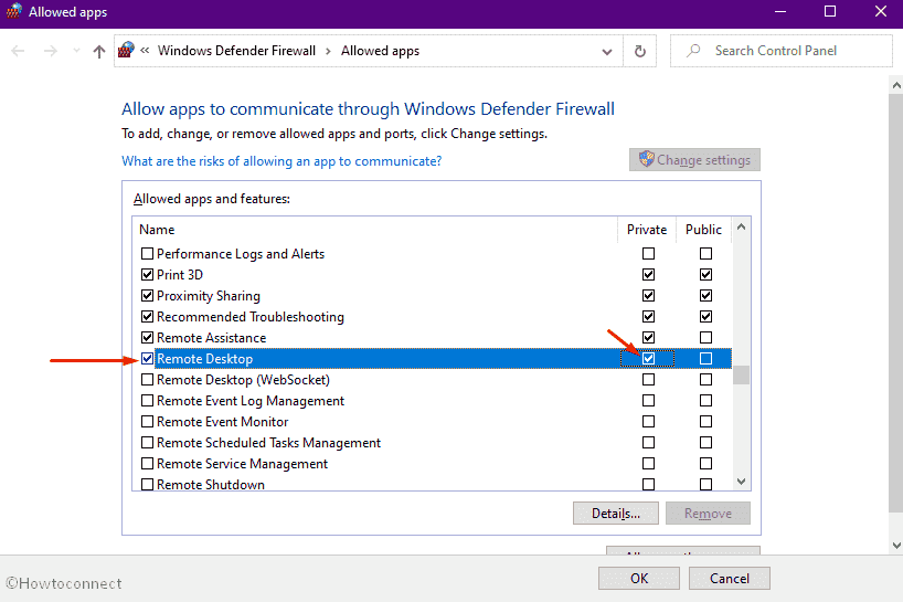 Allow Remote Desktop on the local network only