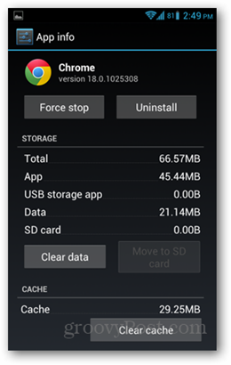 Clear Cache in Android 2.3 and 4.0