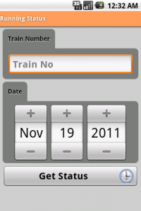 android app train no find