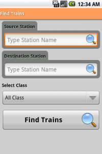 android app find trains
