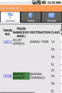 android app for train information
