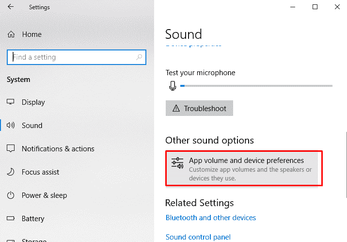 App volume and device preferences image 2
