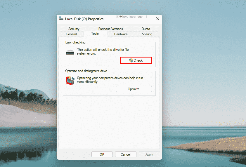 Backup failed error code 0x80780113 in Windows 10 or 11 - check disk for error