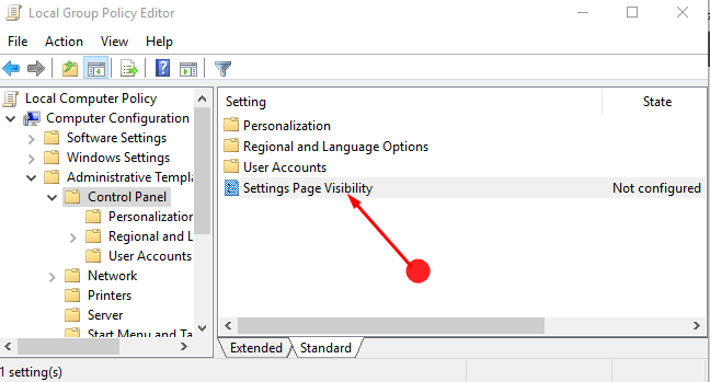 Block Settings Pages in Windows 10 image 1