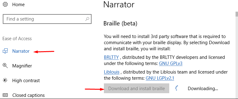 Braille Support in Windows 10 pics 1