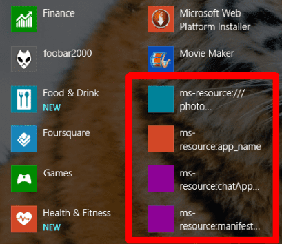 Fix Windows Store App Shortcuts Split After Upgrading to Windows 8.1