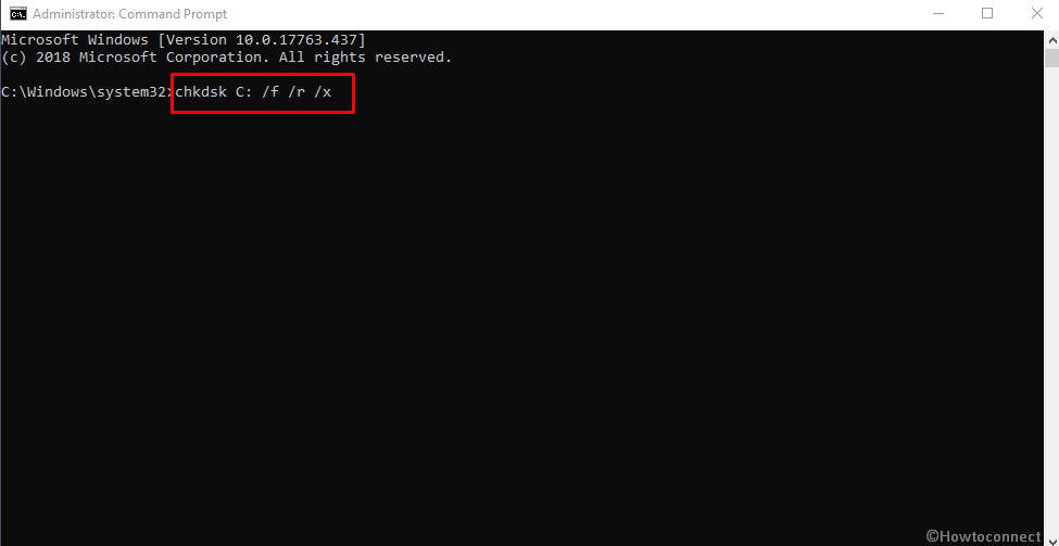 CHKDSK tool in command prompt