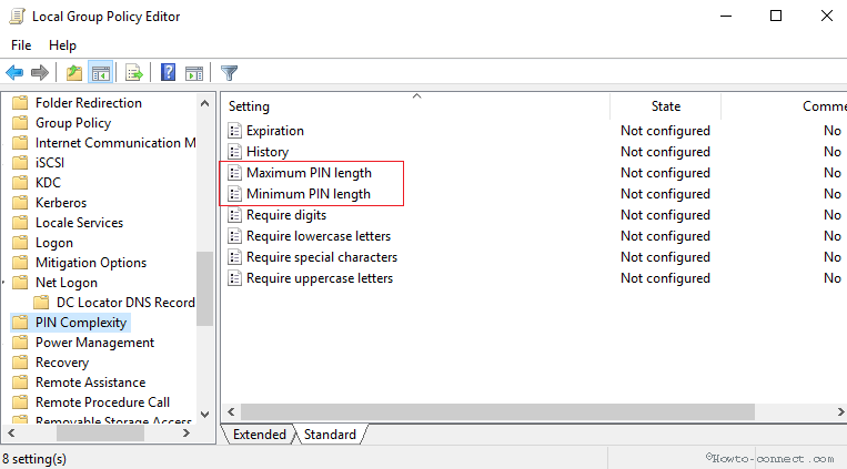 Change Characters Length of Login PIN Windows 10 step 2