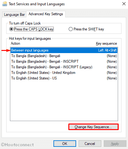 Change Key Sequence to Switch Input Language in Windows 10-click Change Key Sequence