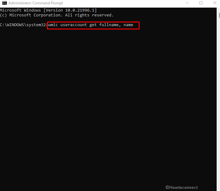 Change Local Username using Command Prompt in Windows 11
