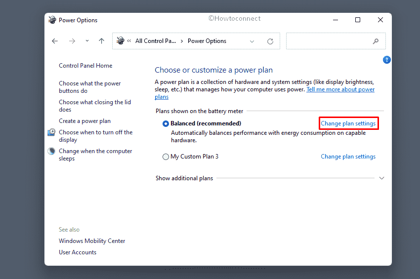 Change Windows 11 Lock screen timeout - Change plan settings