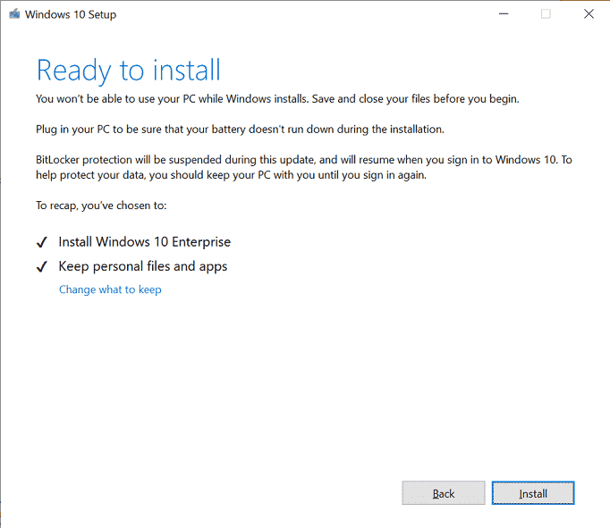 Change in Windows 10 Setup Design