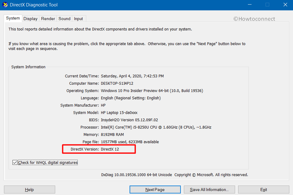 Check DirectX Version in Windows 10 Pic 3