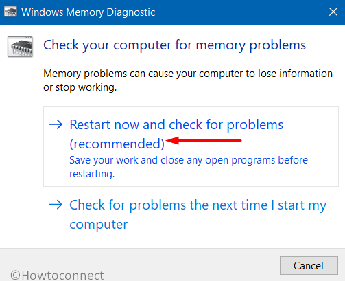 Check memory issues in Windows 10 Pic 3